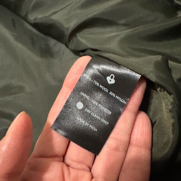 NWT Emily Lovelock Deborah Coat Black Embroidered Floral Love Size SM Wool Blend - Picture 15 of 16